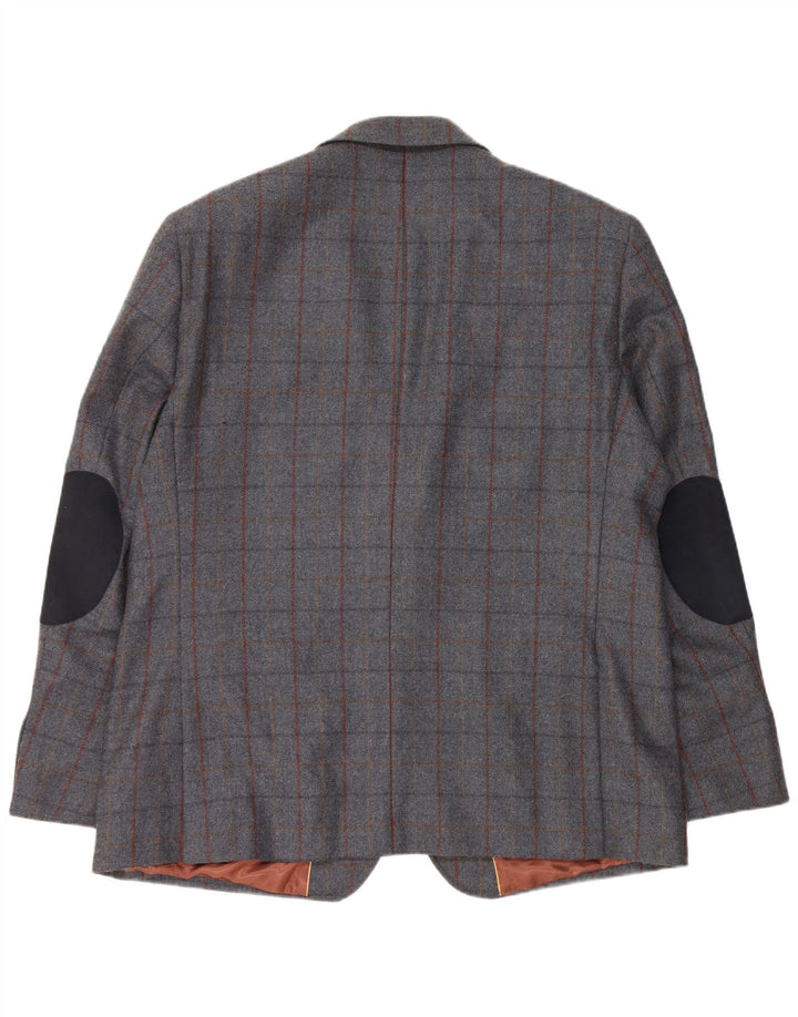 Woolrich Herre 2-knaps blazerjakke UK 48 4XL Grå ternet uld