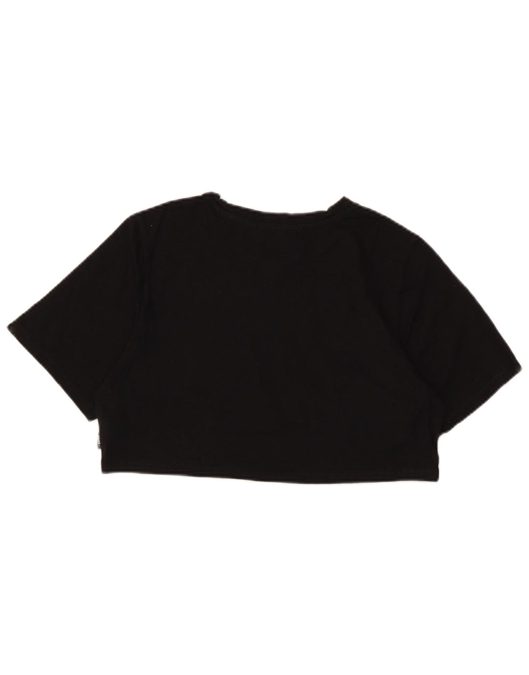Vans Dame Crop Grafisk T-Shirt Top UK 12 Medium Sort Bomuld