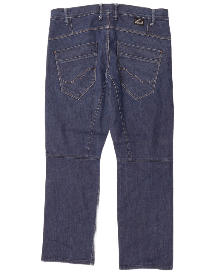 Jack & Jones Straight Jeans til mænd W36 L29 Marineblå Bomuld