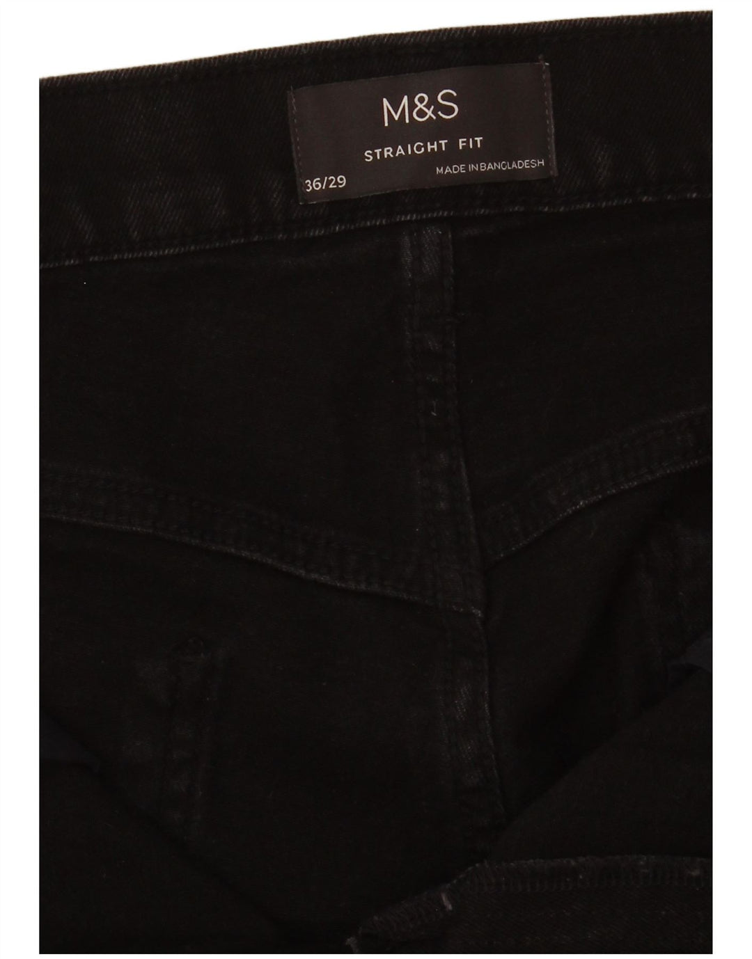 Marks & Spencer Straight Jeans til mænd W36 L26 Sort