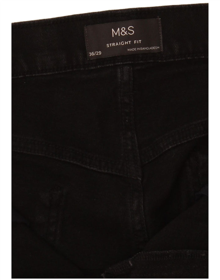 Marks & Spencer Straight Jeans til mænd W36 L26 Sort