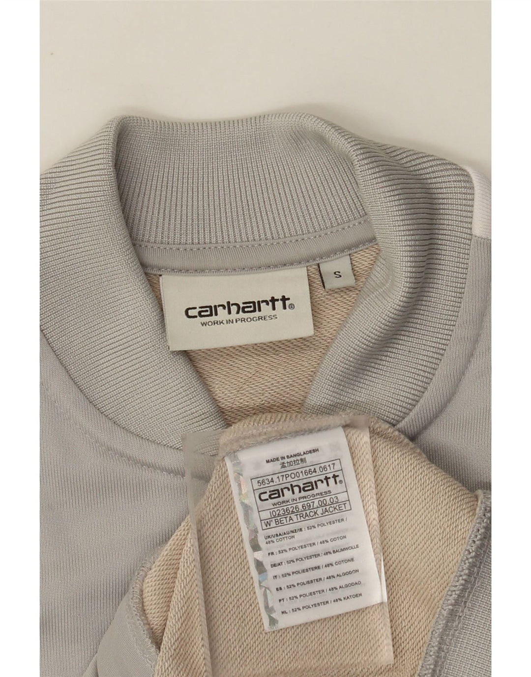 CARHARTT træningsdragt topjakke til kvinder UK 10 Small Grey Colourblock