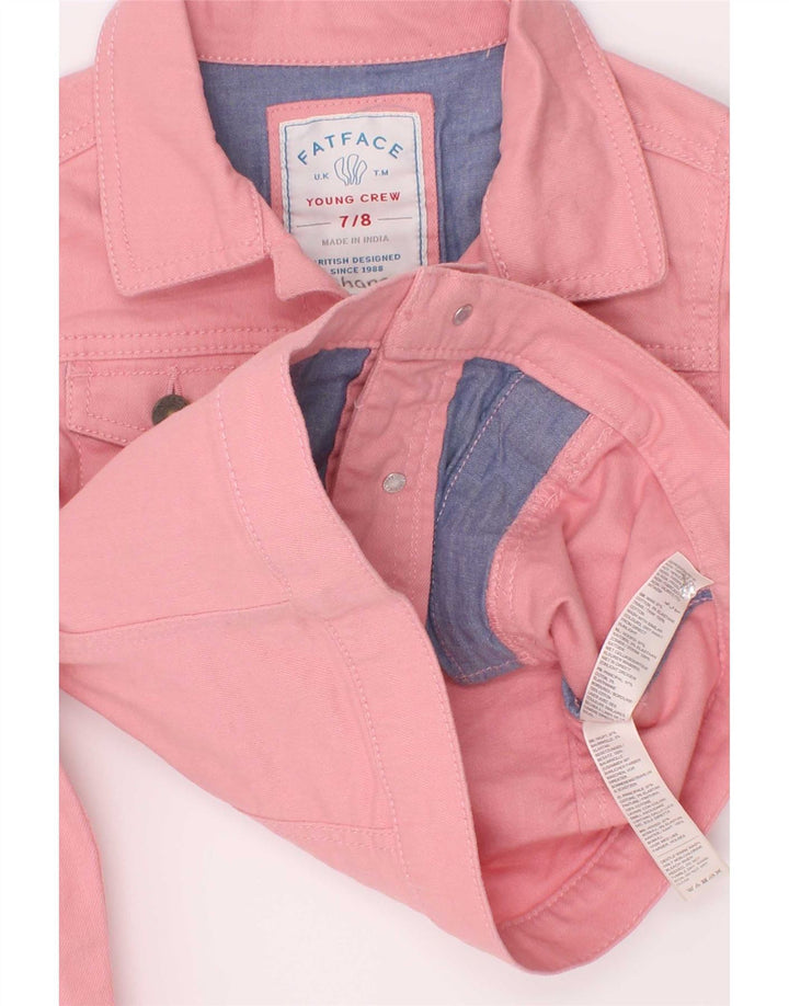 Fat Face piger denimjakke 7-8 år Pink Bomuld