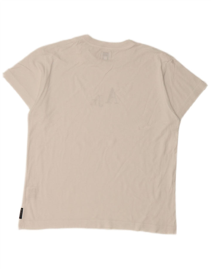 ARMANI JUNIOR drenge grafisk t-shirt top 11-12 år hvid bomuld