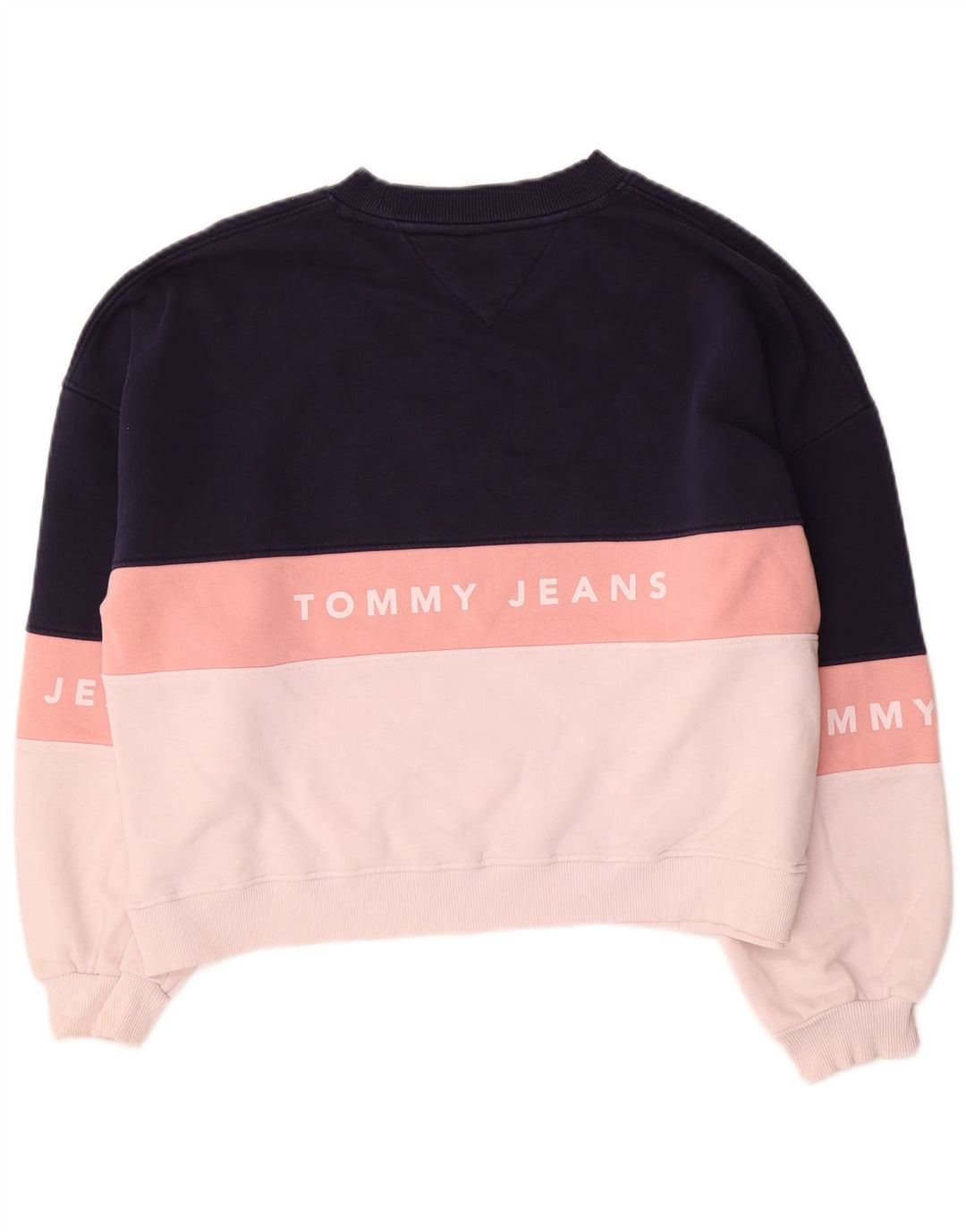 Tommy Hilfiger Dame Oversized Sweatshirt Jumper UK 10 Small Navy Blue