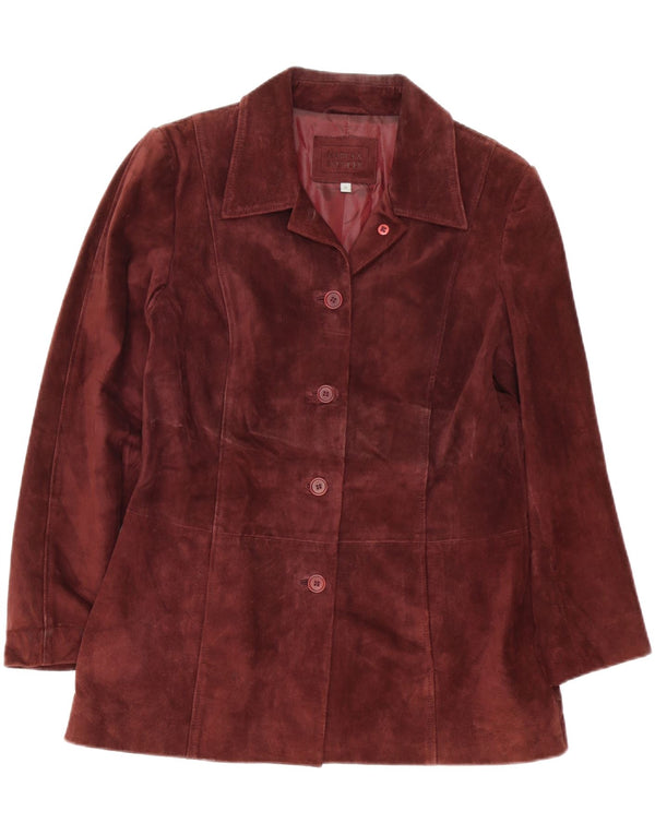 Marks & Spencer Dame 5 Button Blazer Jacket UK 14 Medium Burgundy