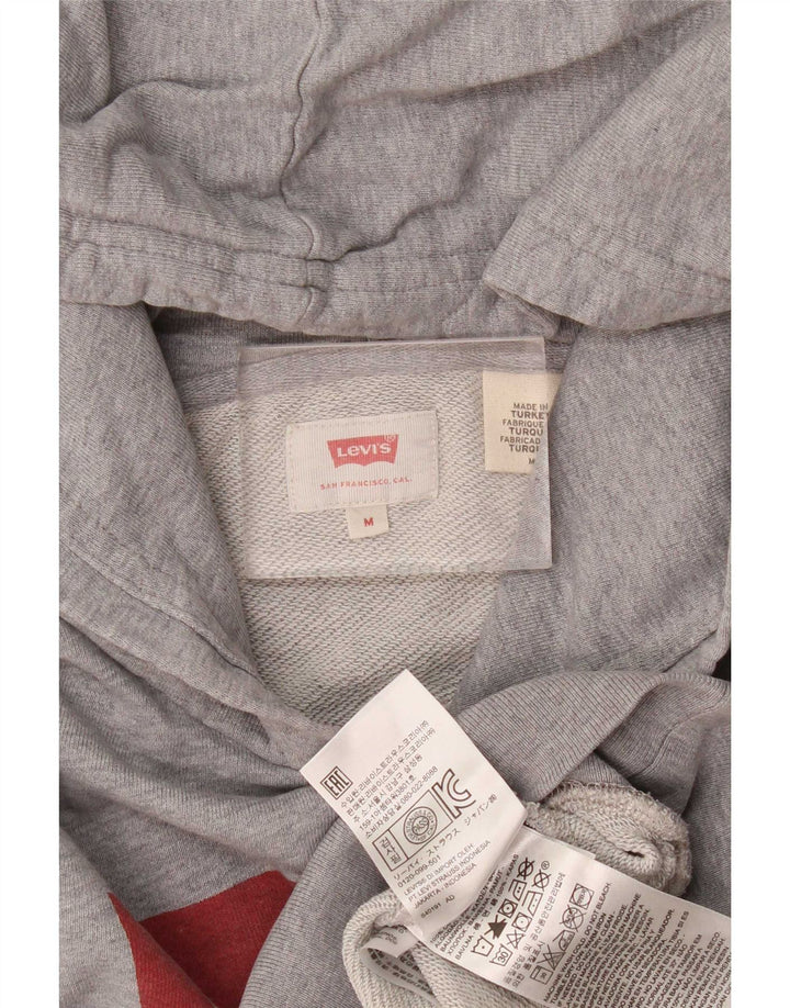 Levi's Grafisk hættetrøje til mænd mellemgrå flækket bomuld