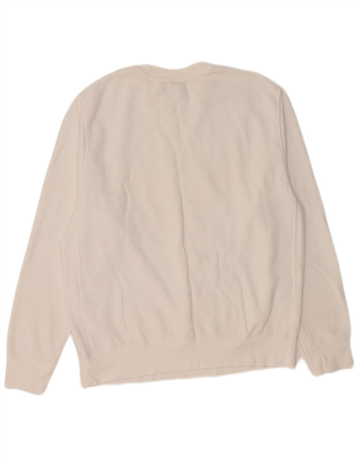 NIKE sweatshirt til mænd Medium hvid bomuld