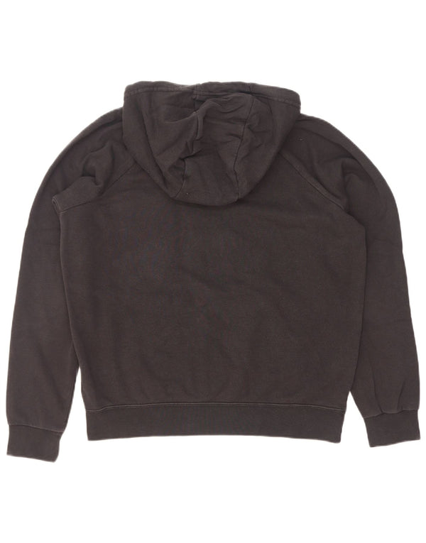 Nike Dame Oversized Hoodie Jumper UK 10 Small Black Bomuld