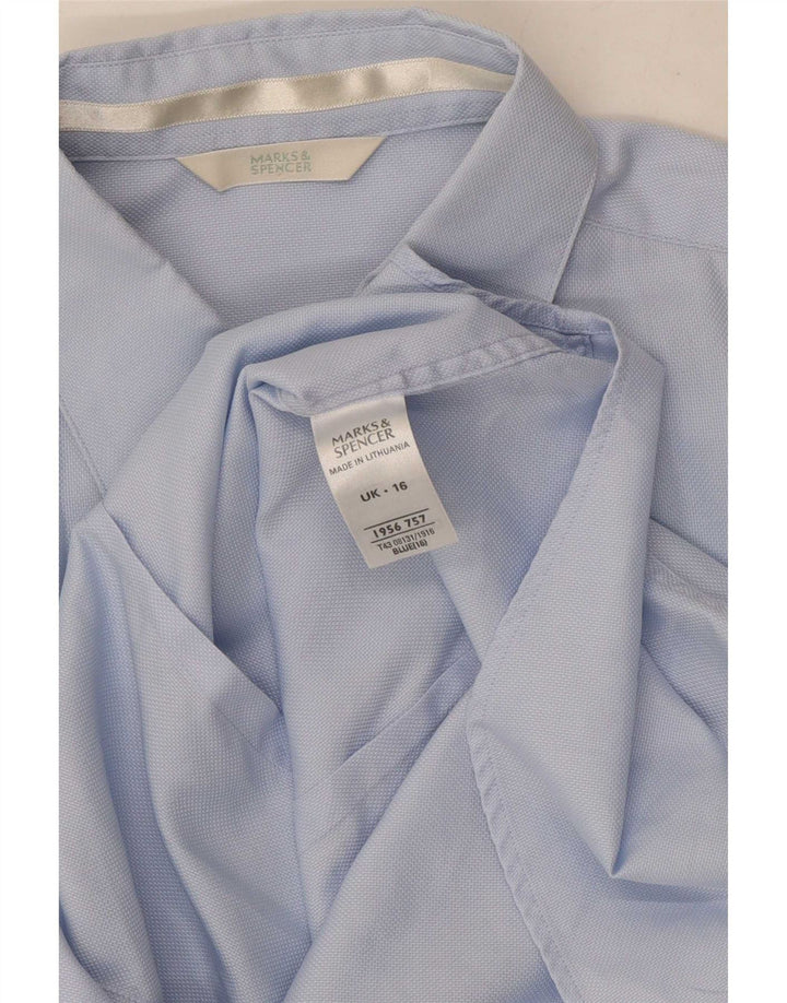 Marks & Spencer formel skjorte til kvinder UK16 Stor blå bomuld
