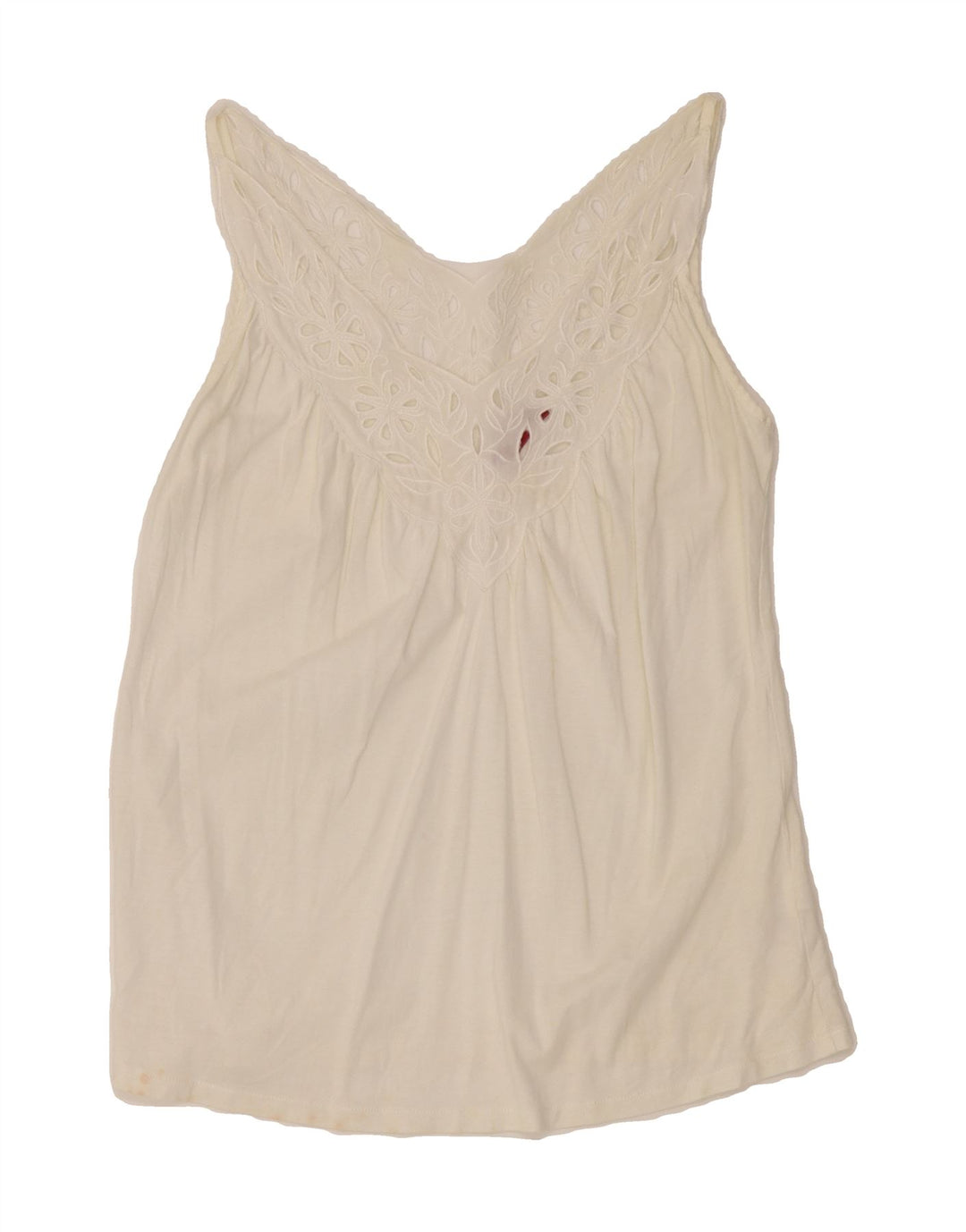 MONSOON Womens Sleeveless Blouse Top UK 10 Small White Cotton Vintage Monsoon and Second-Hand Monsoon from Messina Hembry 