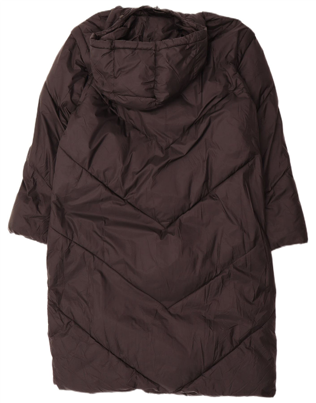 ZARA Dame Oversized Hooded Polstret Frakke UK 14 Medium Black