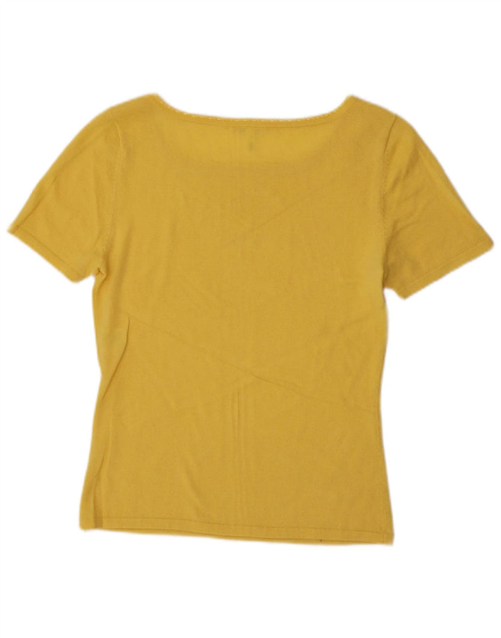 Escada T-Shirt Top EU 36 Small Yellow Cashmere