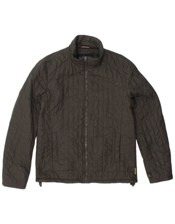 ARMANI JEANS Polstret jakke til mænd UK 36 Small Khaki Polyamid