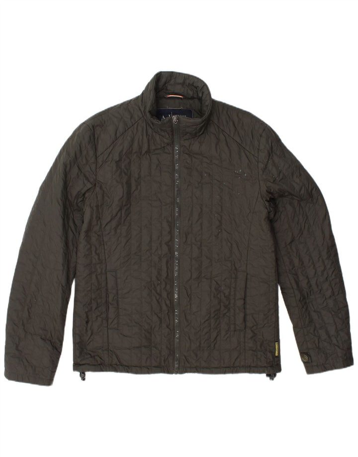 ARMANI JEANS Polstret jakke til mænd UK 36 Small Khaki Polyamid