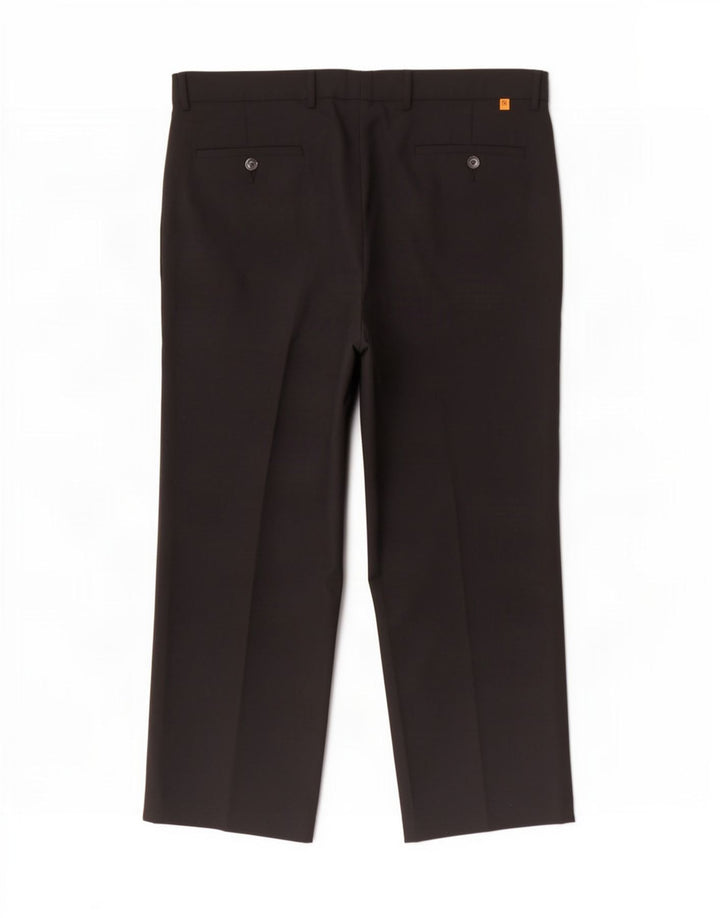 Farah Straight Suit Bukser til mænd W36 L26 Sort polyester