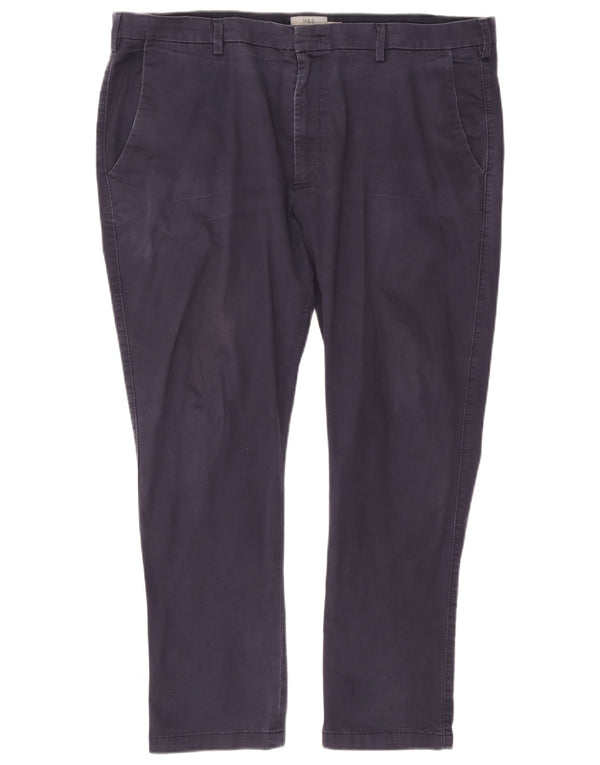 Marks & Spencer Herre Skinny Chino Bukser W40 L29 Marineblå Bomuld
