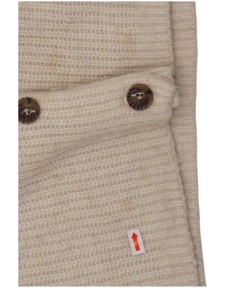 FAT FACE Womens Crop Oversized cardigan sweater UK 10 Small White Nylon