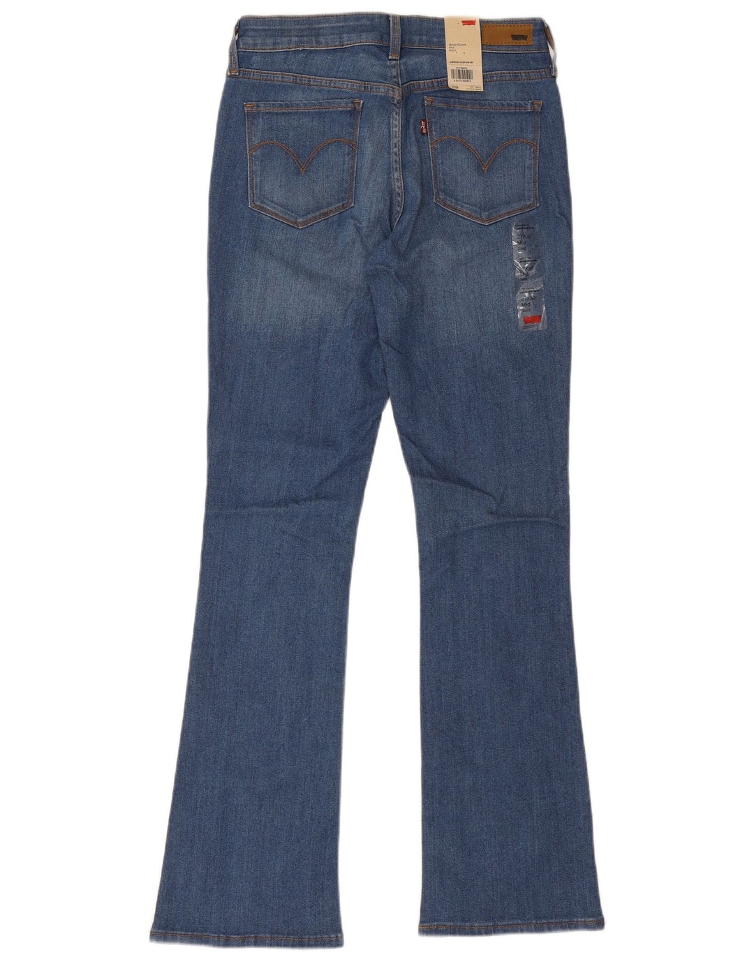 Levi's Womens Demi Curve Mid Rise Bootcut Jeans W27 L30 Blue Cotton