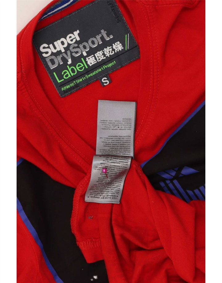 Superdry Grafisk T-shirt top til mænd, lille rød bomuld