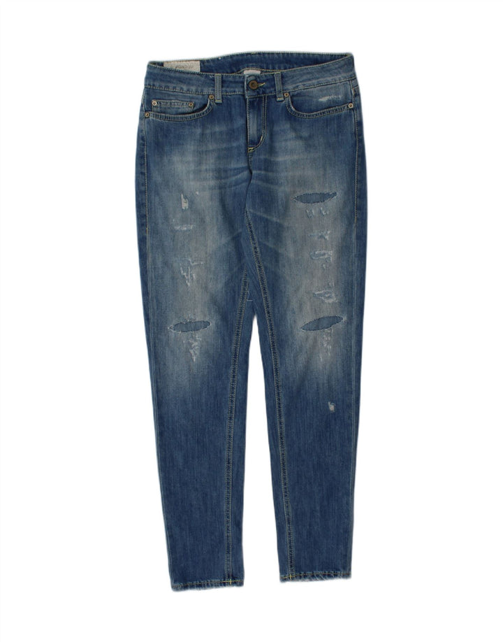 DONDUP Womens Distressed Skinny Jeans W28 L29 Blue Cotton Vintage Dondup and Second-Hand Dondup from Messina Hembry 