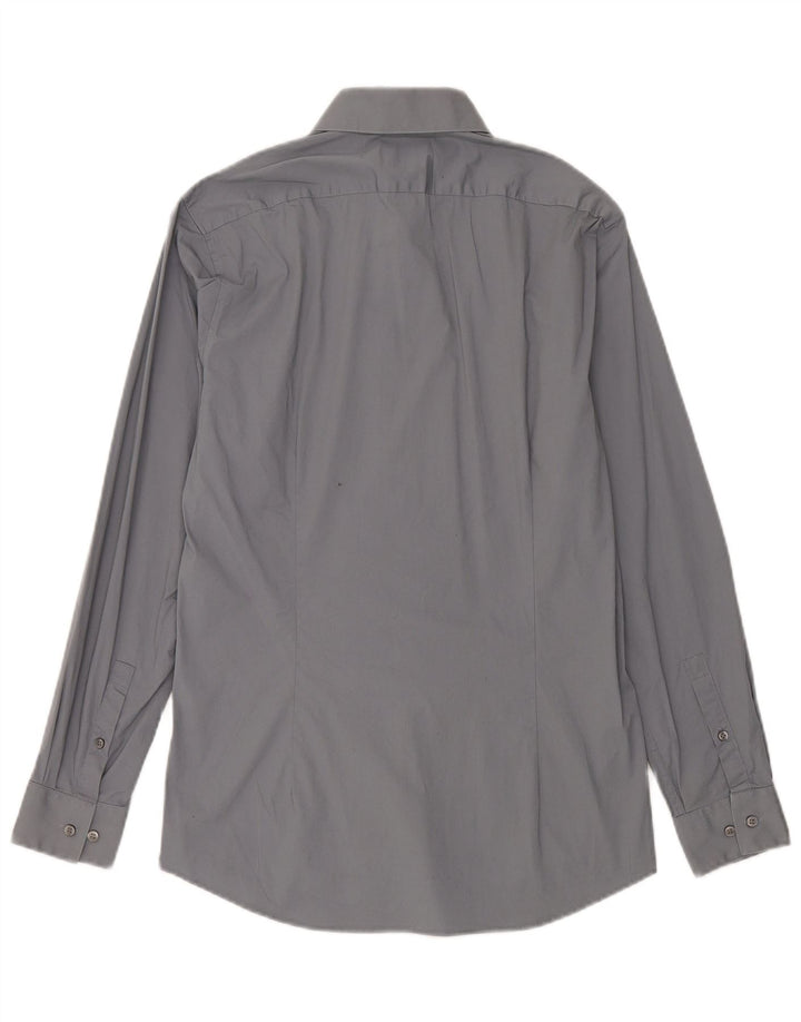 Calvin Klein Herre Slim Fit Skjorte Størrelse 39 Medium Grå