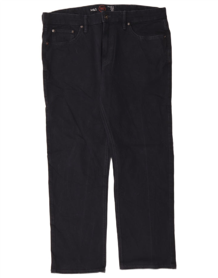 Marks & Spencer Straight Jeans til mænd W36 L29 Marineblå bomuld
