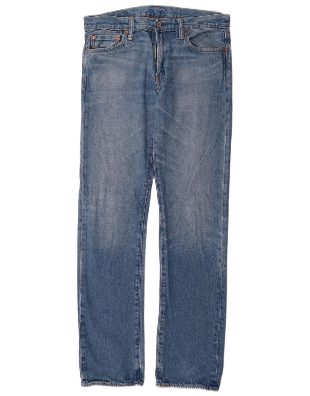 Levi's Herre 504 lige jeans W32 L34 blå bomuld