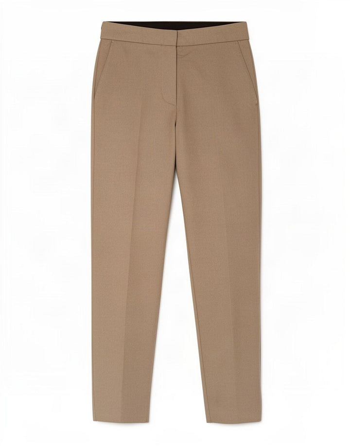 Zara Dame Slim Chino Bukser Medium W28 L27 Beige Colourblock Polyester