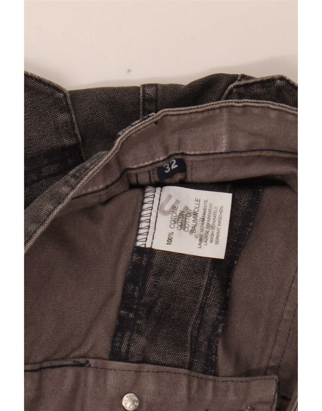 Murphy & Nye Herre Denim Cargo Shorts W32 Large Grå Bomuld