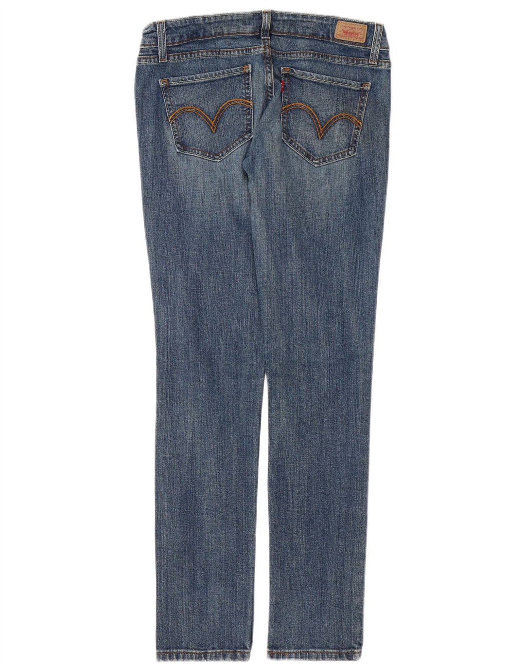 LEVI'S Dame 524 Super Low Skinny Jeans US 9 Medium W30 L28 Blå Bomuld