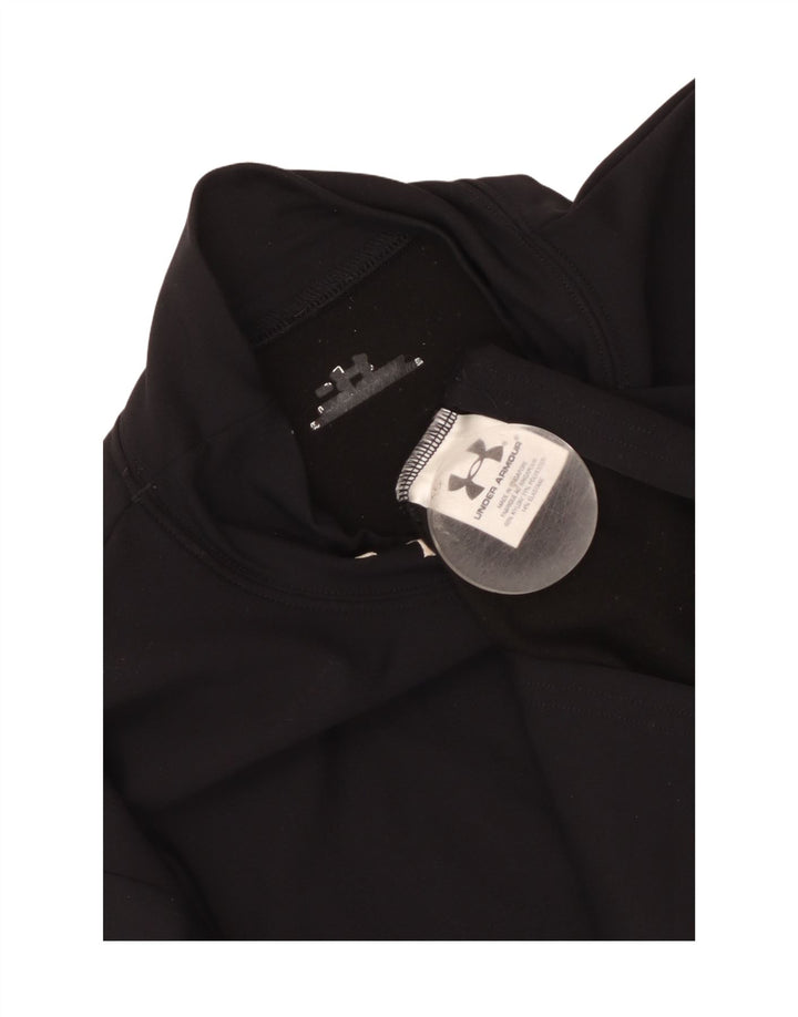 Under Armour Dame Top Langærmet UK 10 Small Black Nylon
