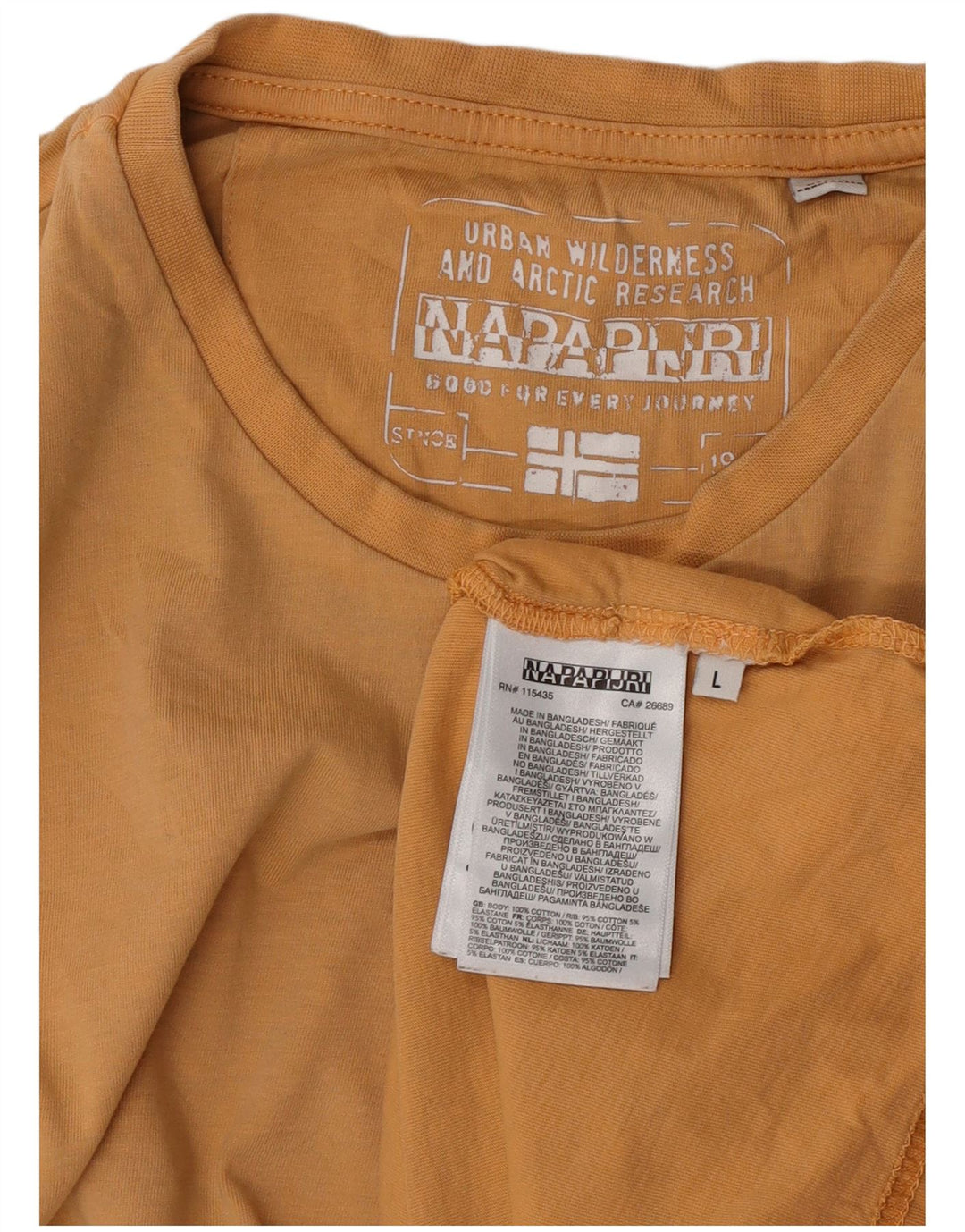 Napapijri Herre T-Shirt Top Stor Beige Bomuld