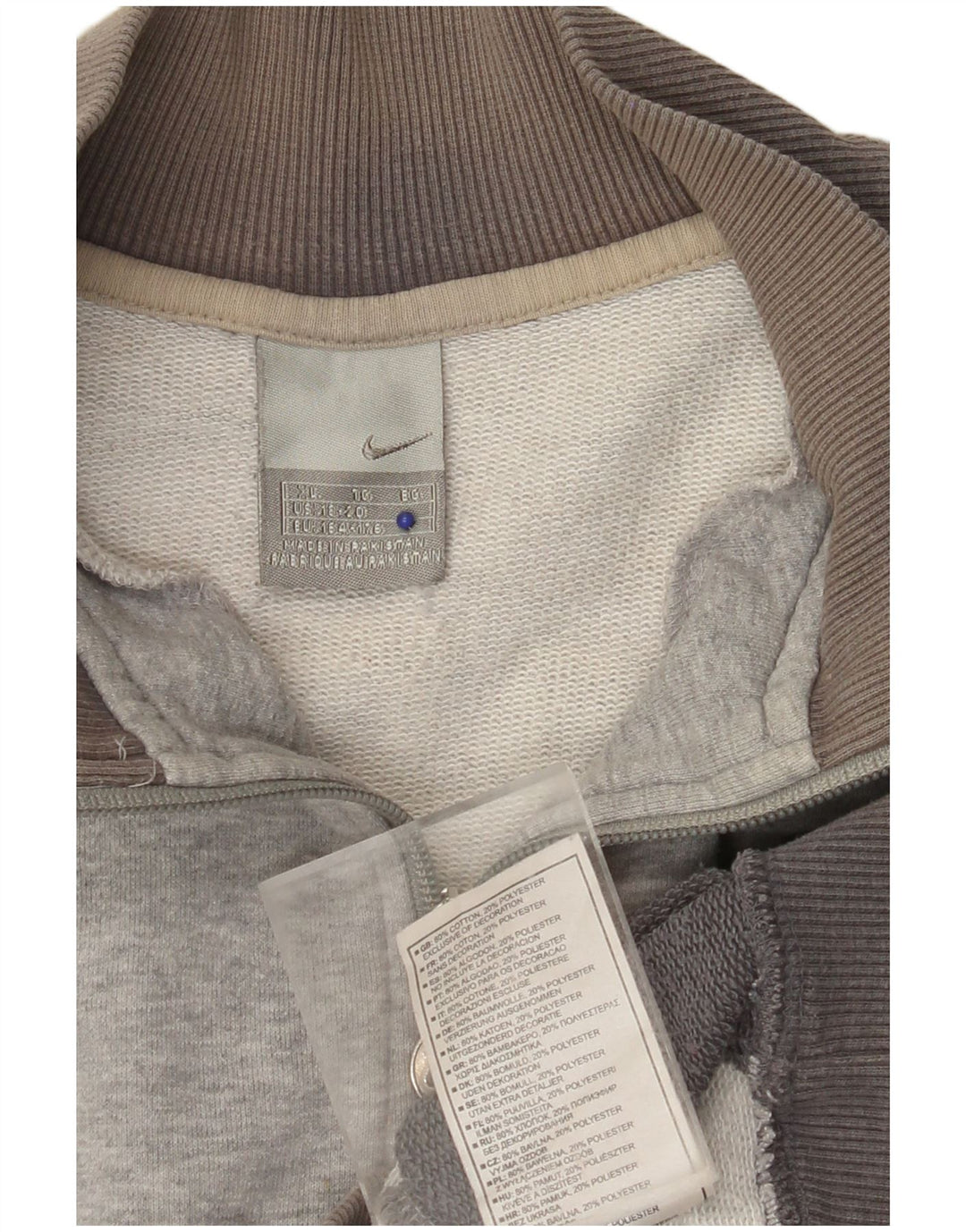 NIKE Grafisk træningsdragt topjakke til drenge 13-14 år XL Grå farveblok