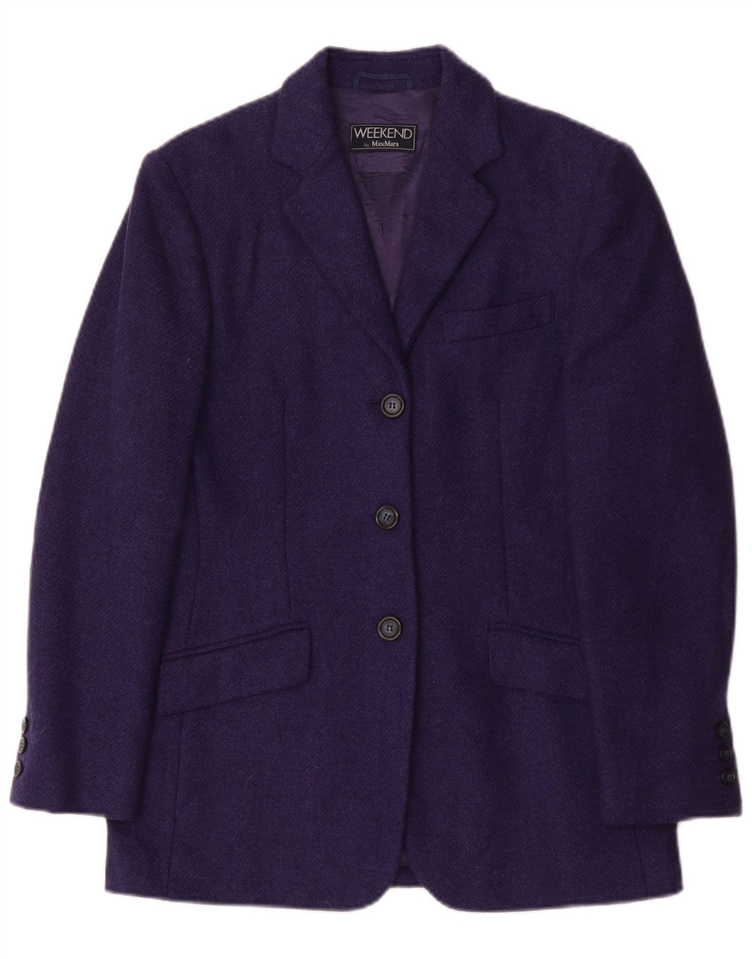 Max Mara Dame Weekend 3 Button Oversized Blazer Jacket UK 10 Small Purple