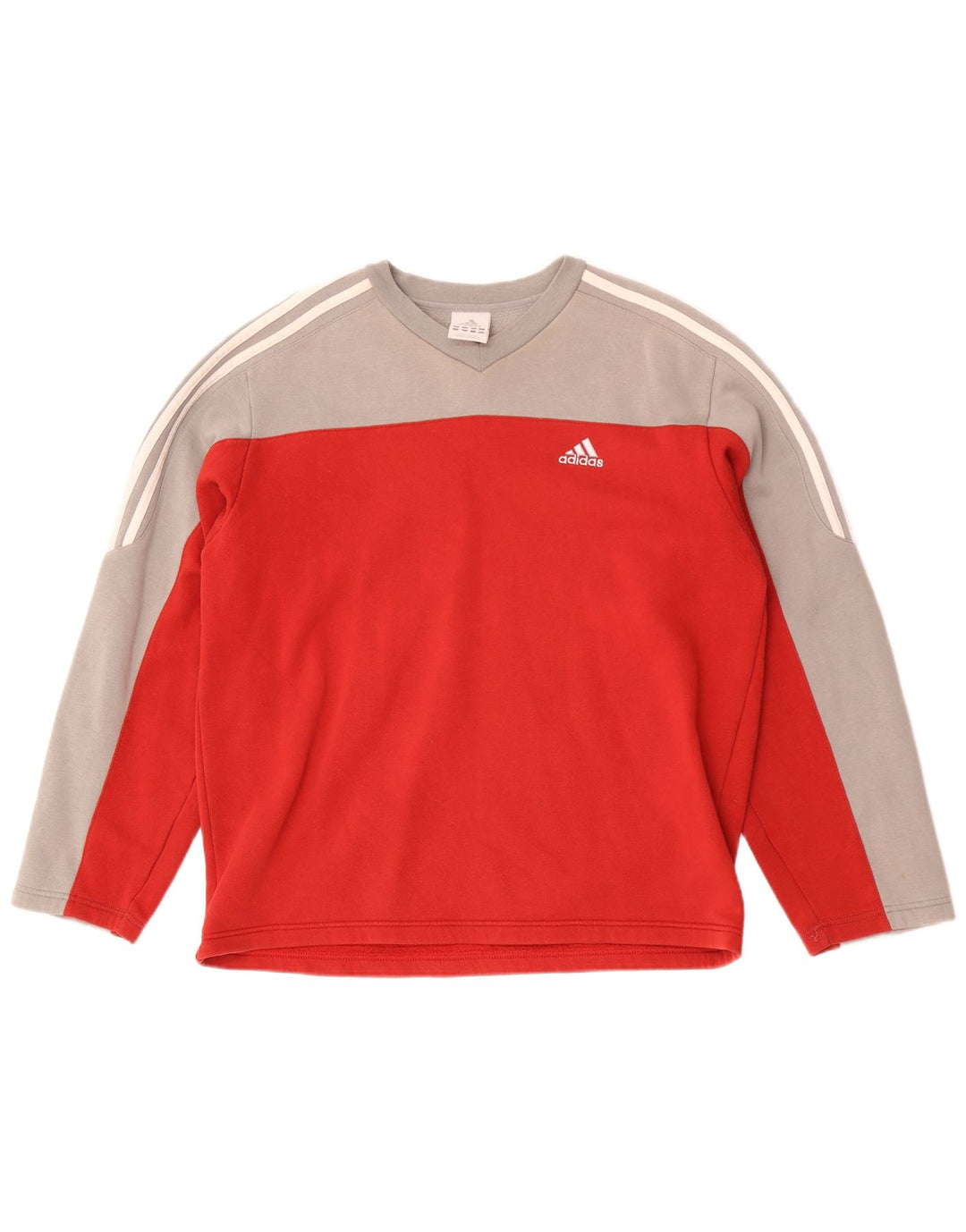 Adidas Sweatshirt Jumper UKI 38/40 Medium Rød Colourblock Bomuld