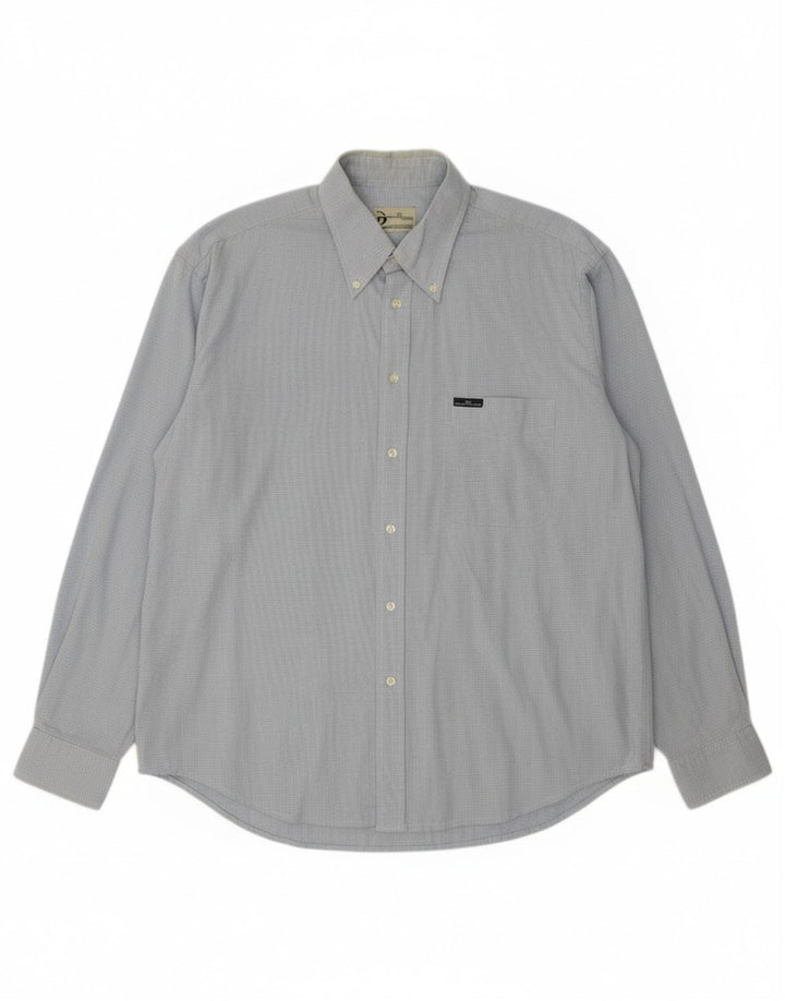 SERGIO TACCHINI Mens Shirt 2XL Blue Gingham Cotton