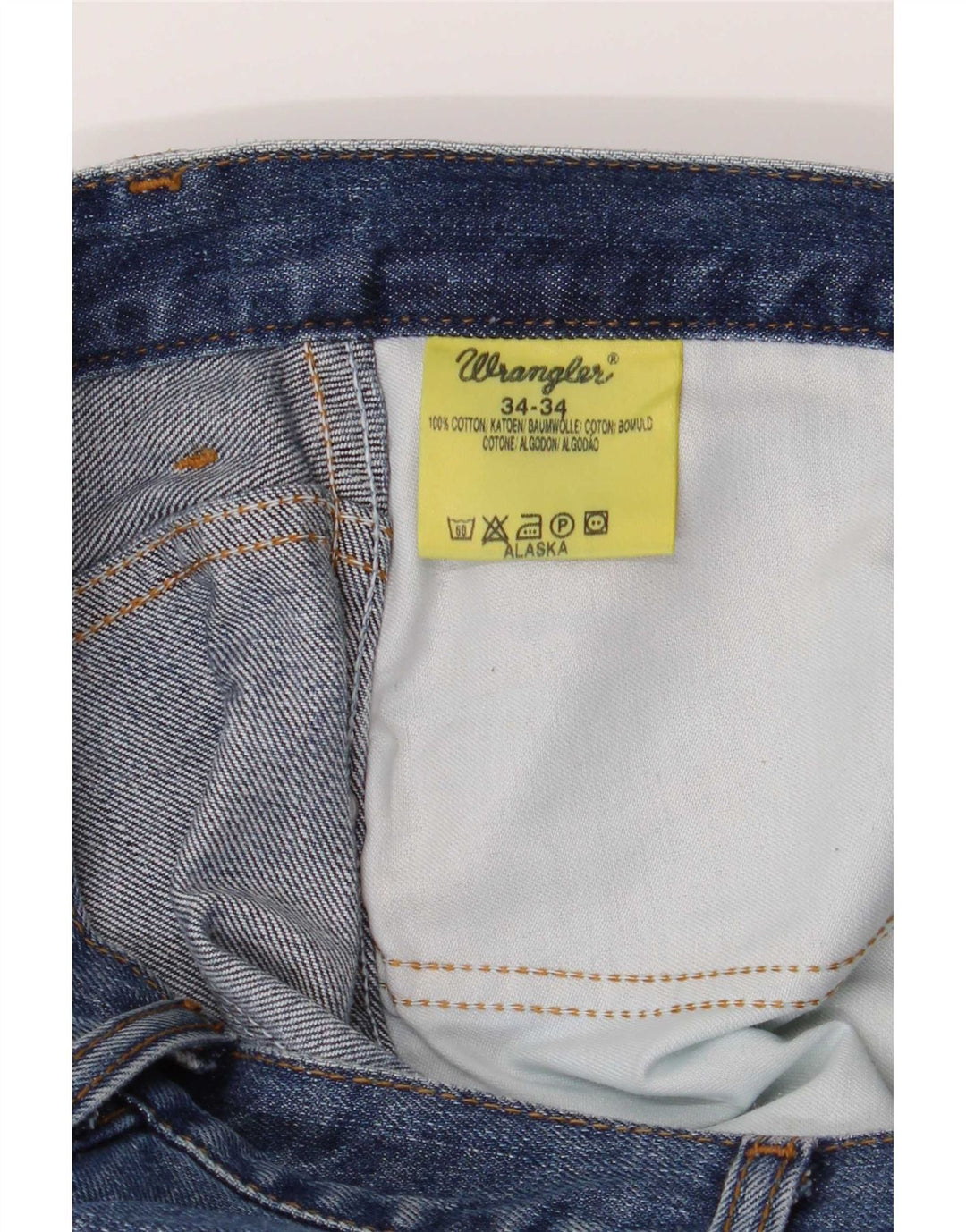 Wrangler Straight Jeans til mænd W34 L34 blå bomuld