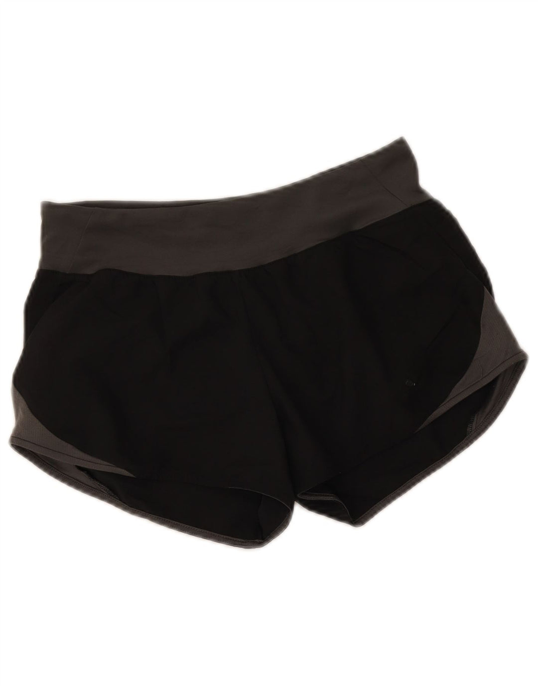Adidas Womens Running Sports Shorts UK 10 Small Black Colourblock Polyester