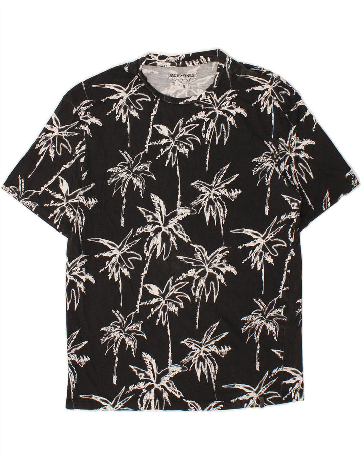 JACK & JONES Mens T-Shirt Top Small Black Cotton Hawaiian Vintage Jack & Jones and Second-Hand Jack & Jones from Messina Hembry 