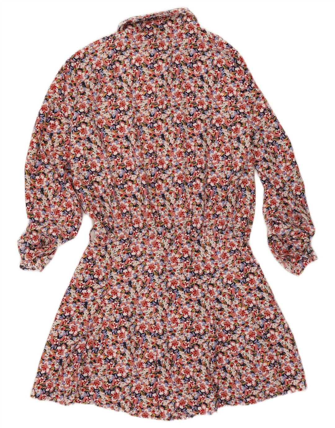 Zara Langærmet Playsuit til kvinder UK 10 Small Multicolored Floral Polyester