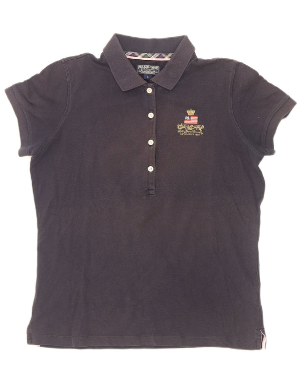 Polo Ralph Lauren Womens Polo Shirt UK 16 Large Navy Blue Cotton