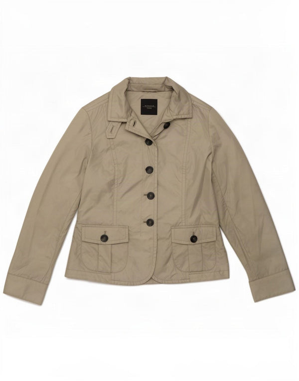 Max Mara Dame Weekend 4 Button Blazer Jacket UK 12 Medium Beige