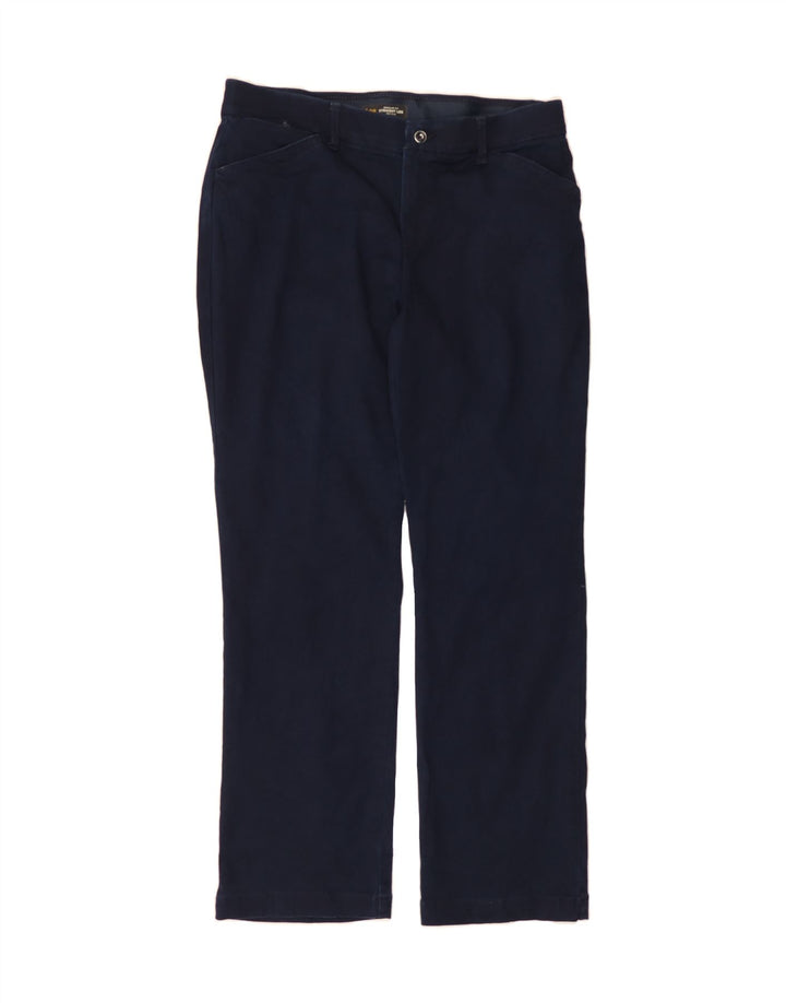 LEE Womens Flex Regular Fit Casual Trousers US 12 Large W34 L30 Navy Blue Vintage Lee and Second-Hand Lee from Messina Hembry 