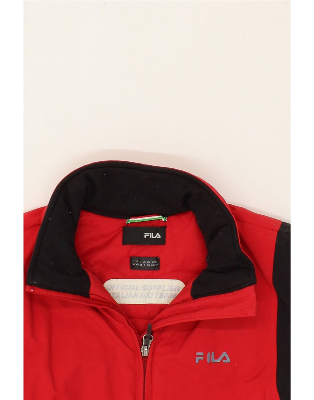 FILA Womens Windbreaker Jacket UK 8 Small Red Polyamide Vintage Fila and Second-Hand Fila from Messina Hembry 