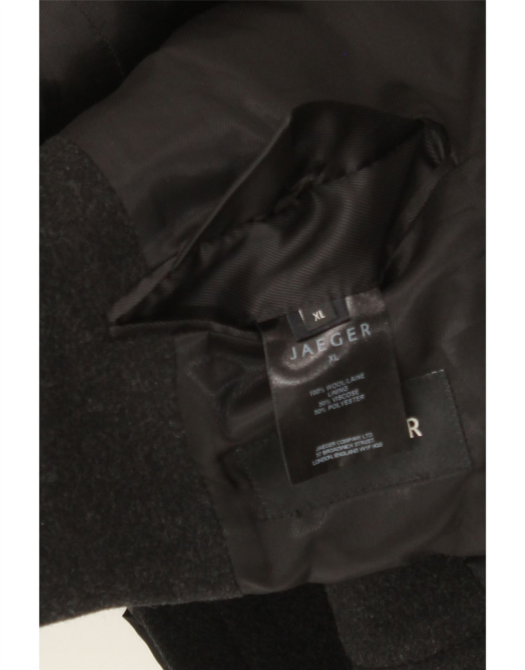 Jaeger Herre Overfrakke UK 42 XL Grå Uld