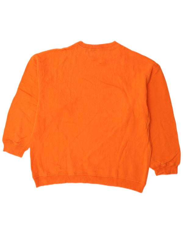 Stefanel Herre Grafisk Sweatshirt Jumper XL Orange