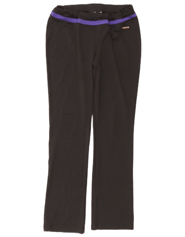 REEBOK Træningsdragtsbukser til kvinder UK 14 Stor sort polyester