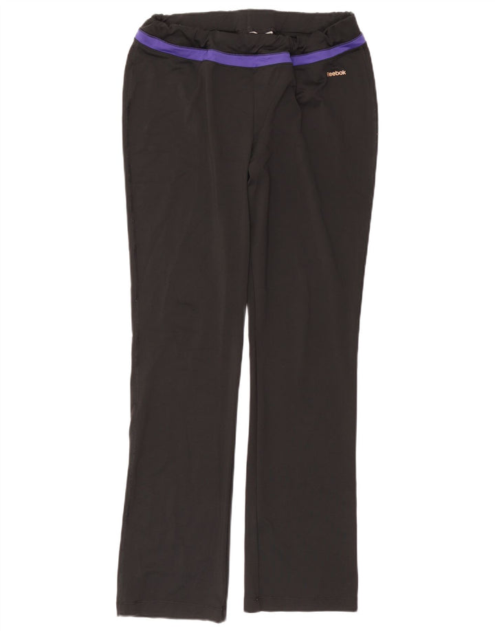 REEBOK Træningsdragtsbukser til kvinder UK 14 Stor sort polyester