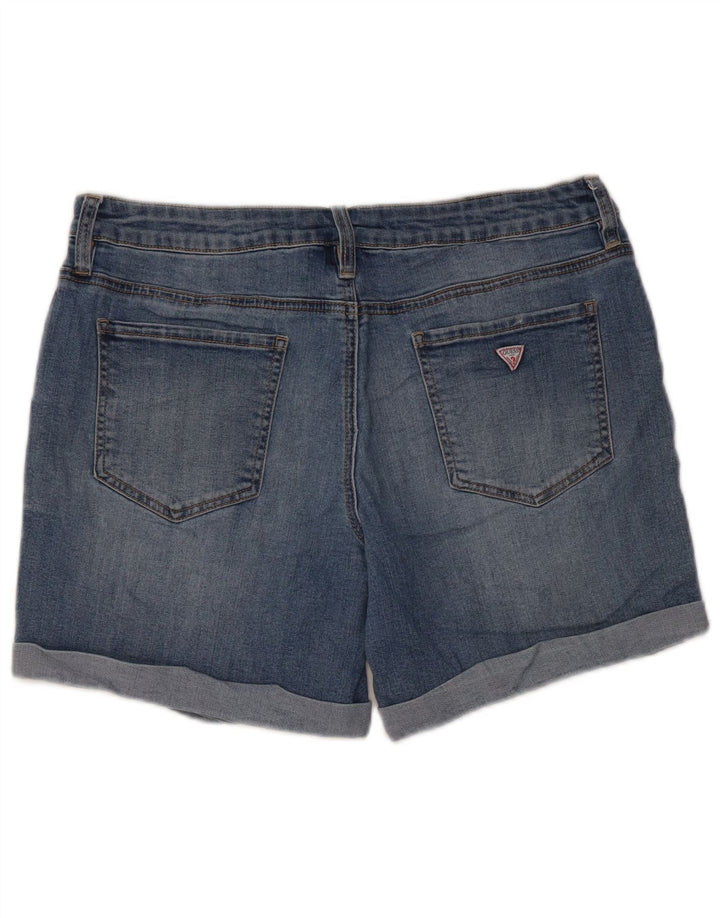 Guess denimshorts med lav talje til kvinder W31 mellemblå bomuld